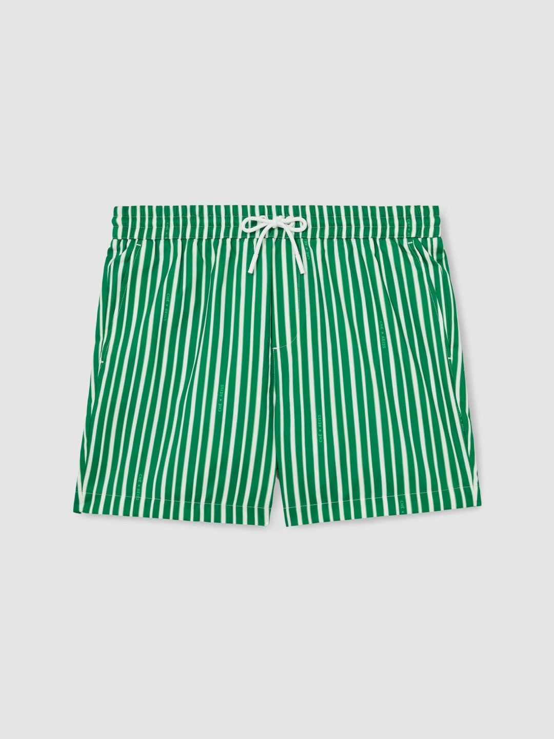 Reiss | | Ché Stripe Swim Shorts in Green/White