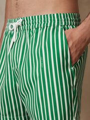 Reiss | | Ché Stripe Swim Shorts in Green/White
