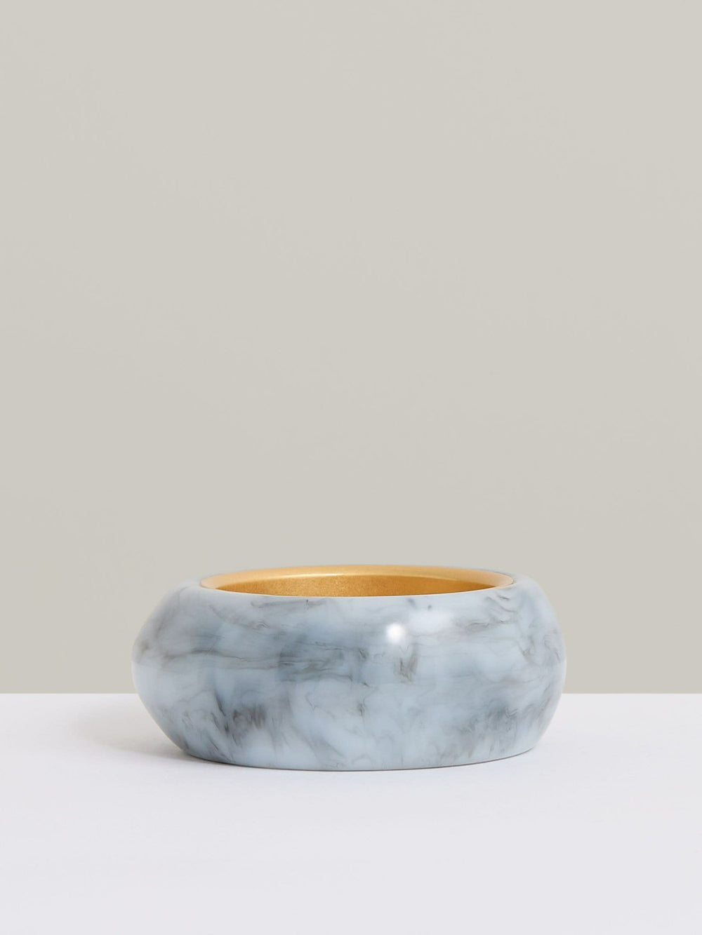 Reiss | Curve Marble Bangle in Gold Tone