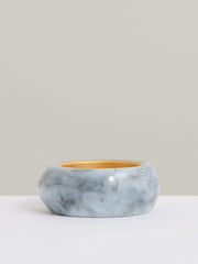 Reiss | Curve Marble Bangle in Gold Tone