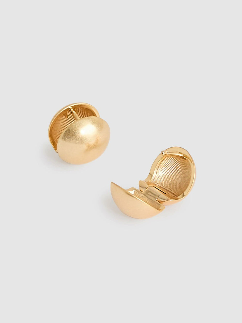 Reiss | Polished Ball Huggie Earrings in Gold