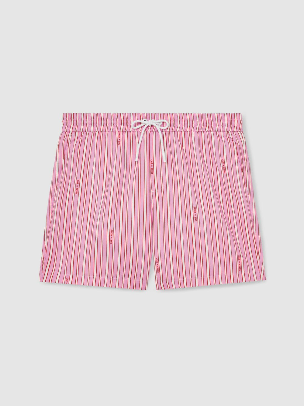 Reiss | | Ché Stripe Swim Shorts in Pink/White