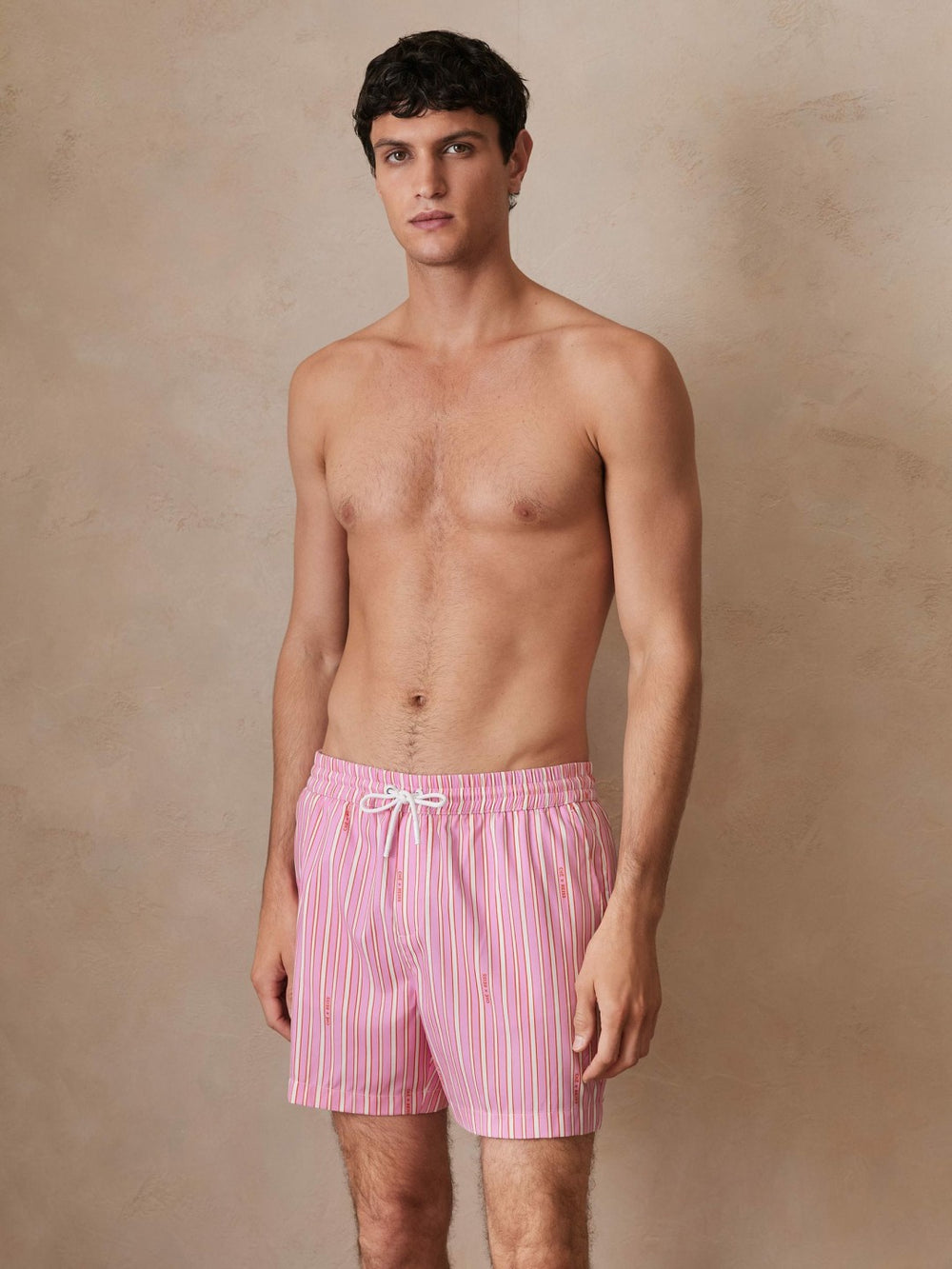 Reiss | | Ché Stripe Swim Shorts in Pink/White