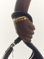Reiss | Molten Square Bracelet in Gold Tone