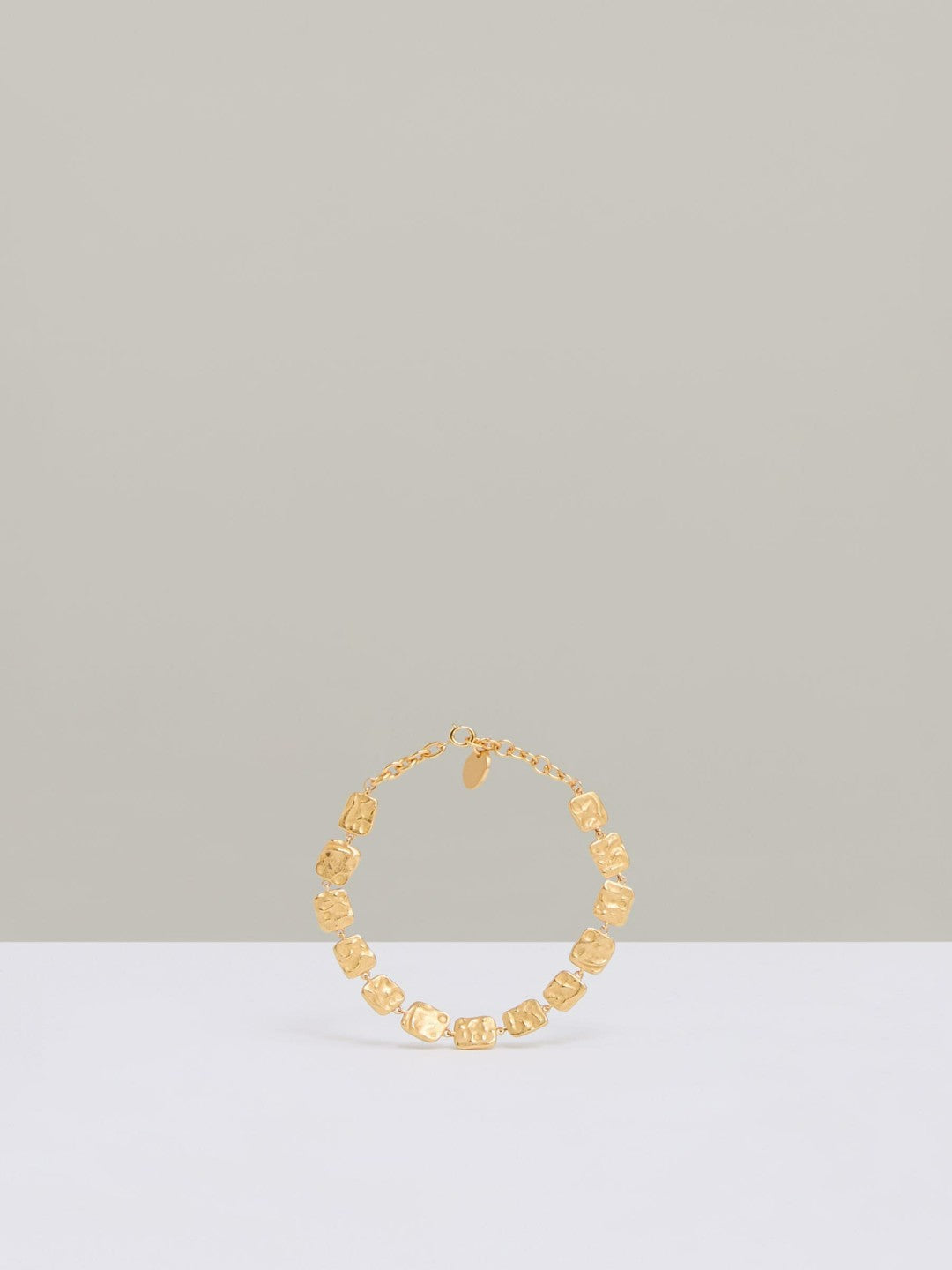 Reiss | Molten Square Bracelet in Gold Tone