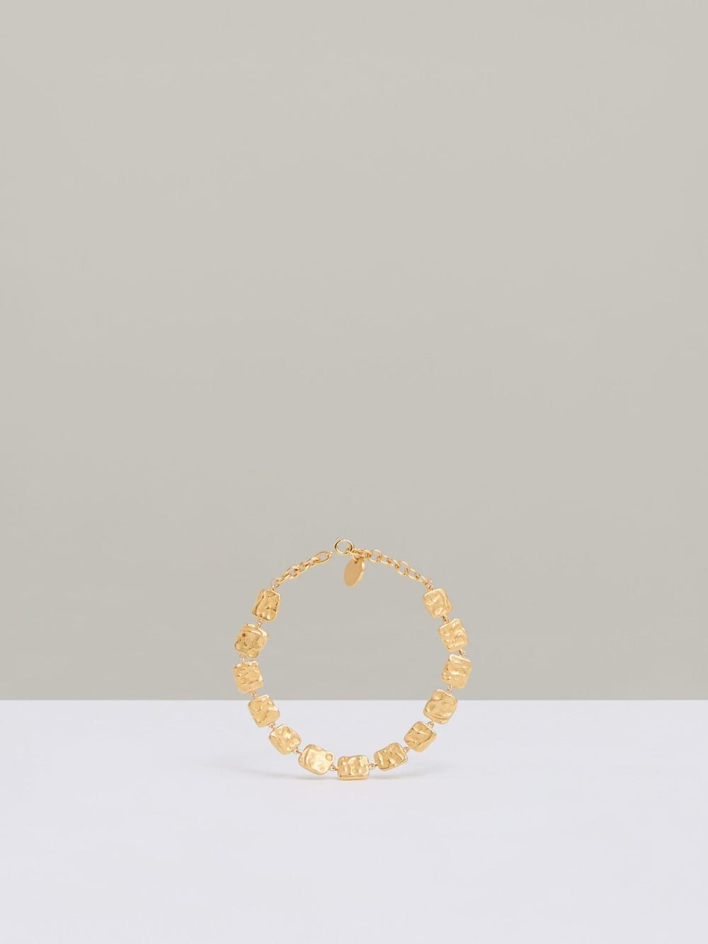 Reiss | Molten Square Bracelet in Gold Tone