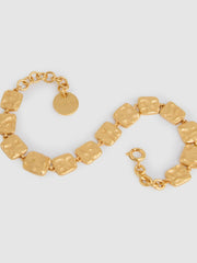 Reiss | Molten Square Bracelet in Gold Tone