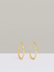 Reiss | Molten Hoop Earrings in Gold Tone