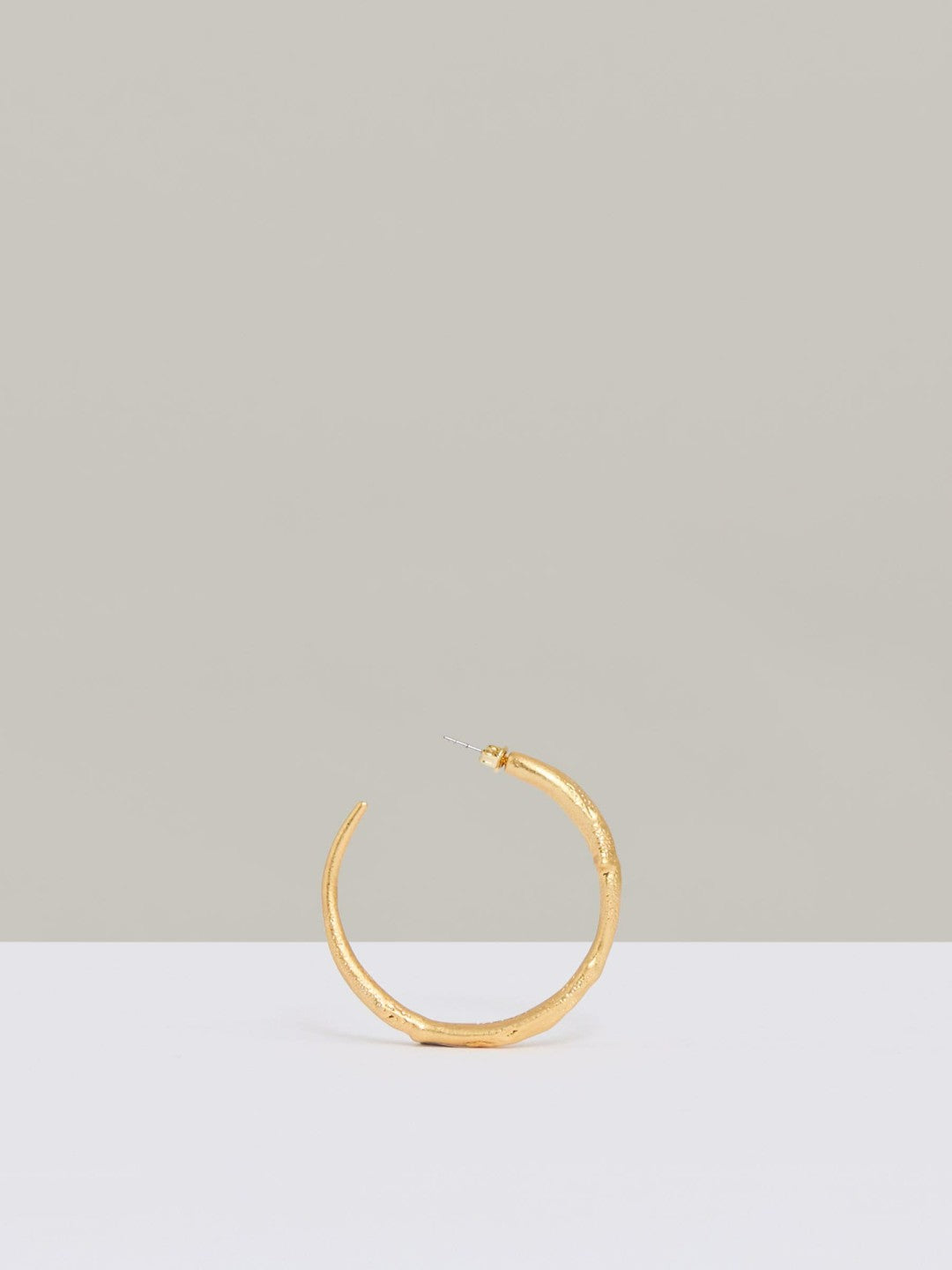 Reiss | Molten Hoop Earrings in Gold Tone