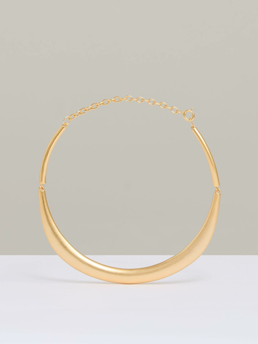 Reiss | Polished Curve Choker in Gold Tone