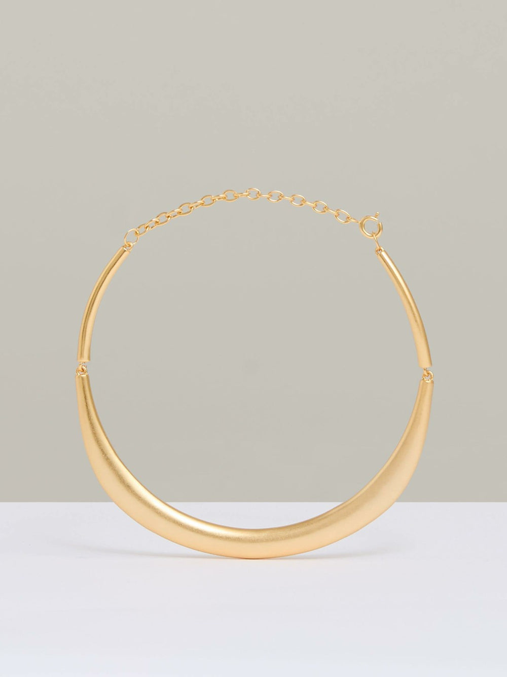 Reiss | Polished Curve Choker in Gold Tone