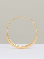 Reiss | Polished Curve Choker in Gold Tone