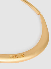 Reiss | Polished Curve Choker in Gold Tone