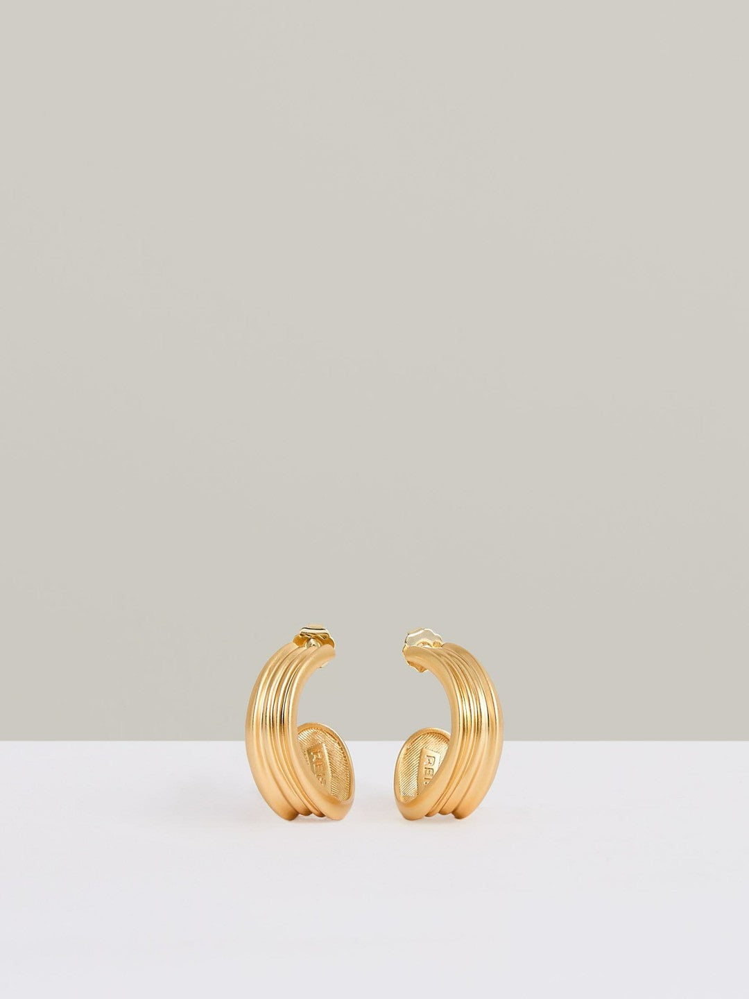 Reiss | Fluid Hoop Earrings in Gold Tone