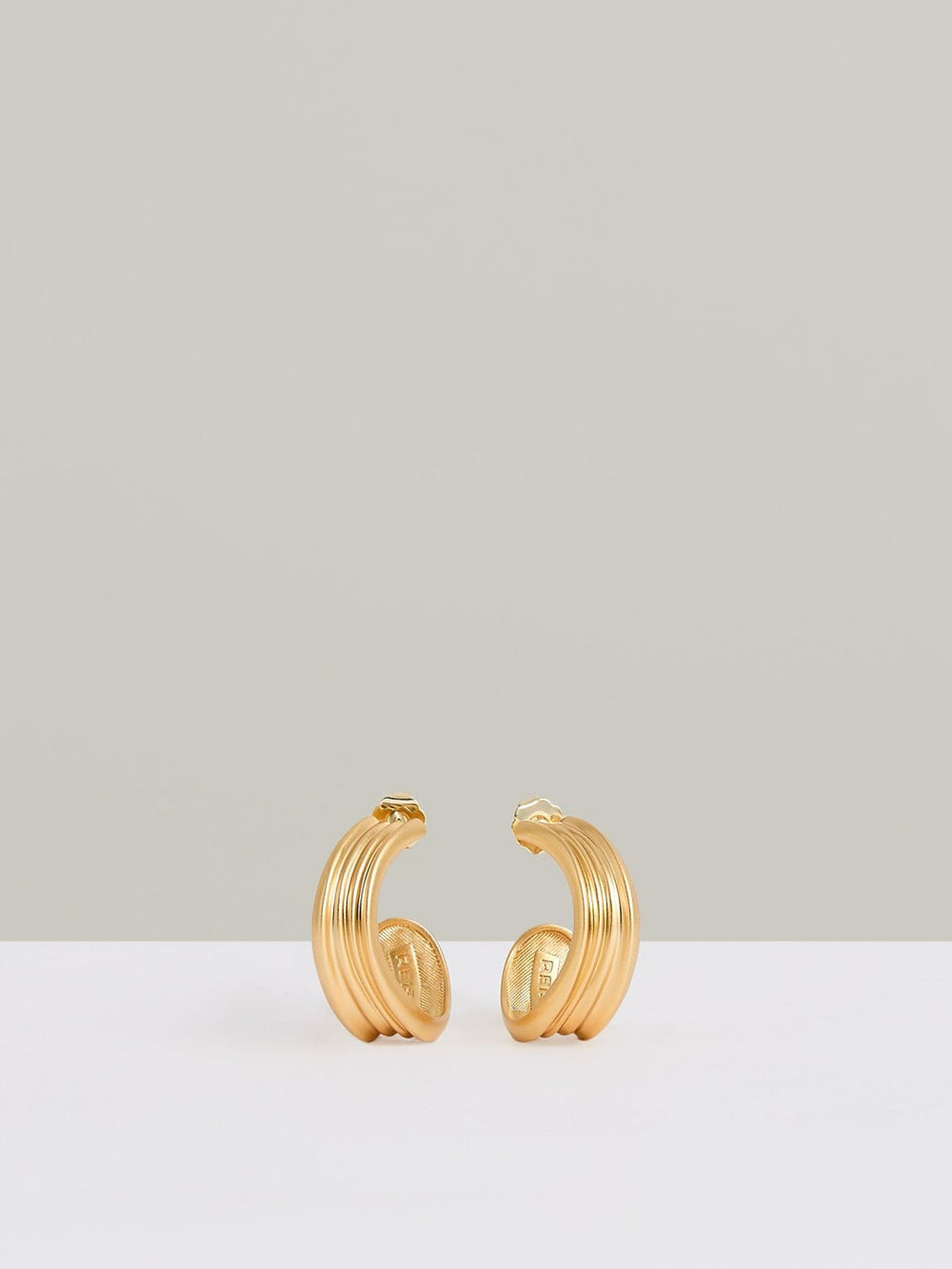 Reiss | Fluid Hoop Earrings in Gold Tone