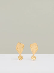 Reiss | Molten Large Drop Earrings in Gold Tone