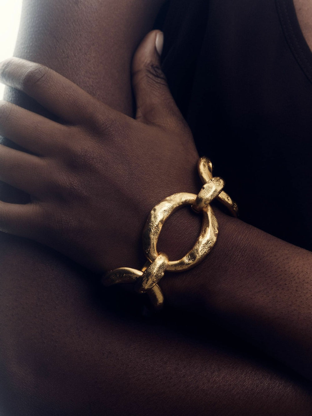 Reiss | Molten Link Bracelet in Gold Tone
