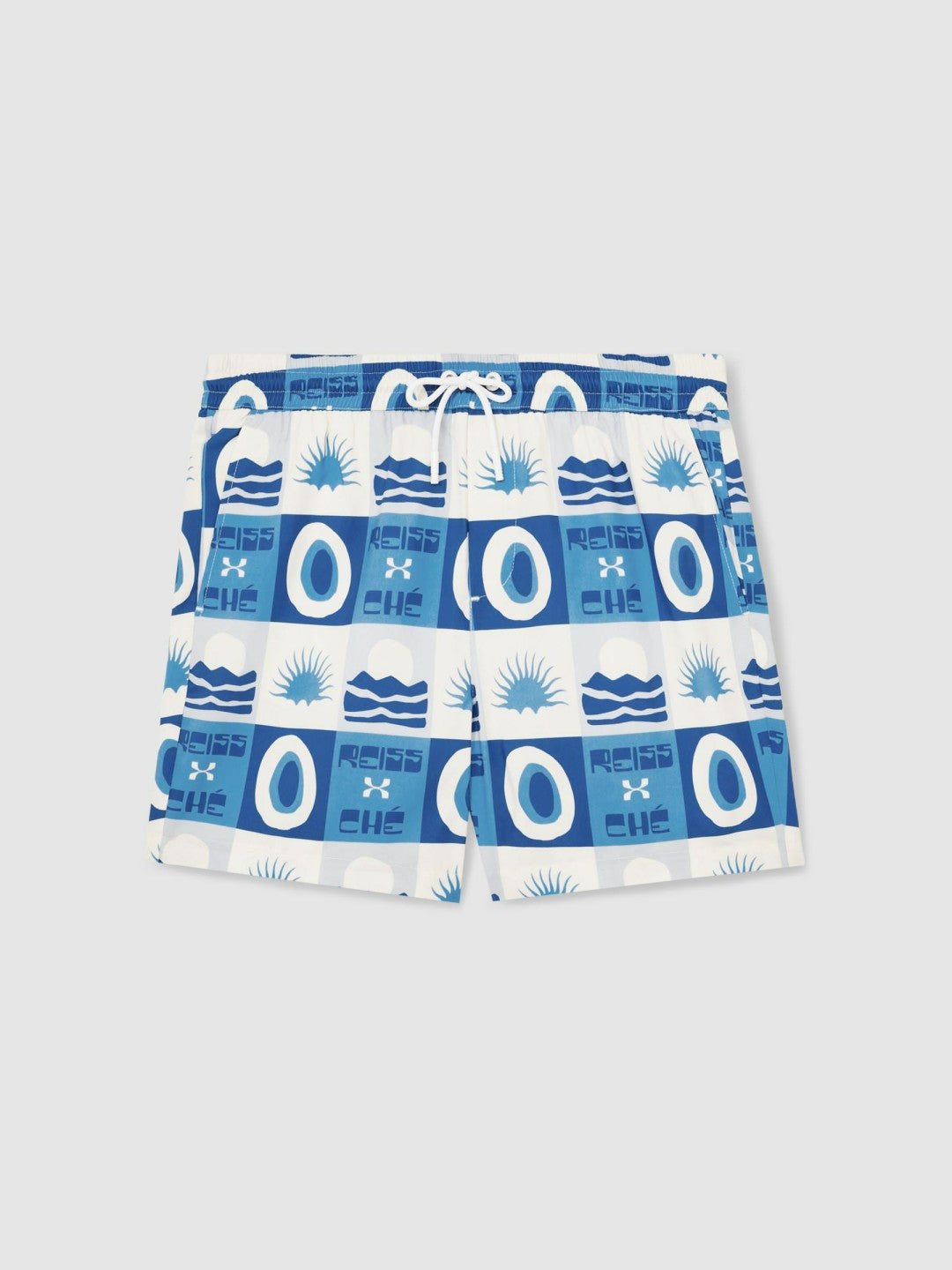 Reiss | | Ché Sunset-Print Swim Shorts in Blue Multi