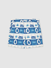 Reiss | | Ché Sunset-Print Swim Shorts in Blue Multi