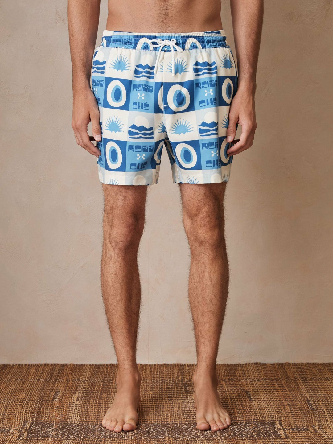 Reiss | | Ché Sunset-Print Swim Shorts in Blue Multi