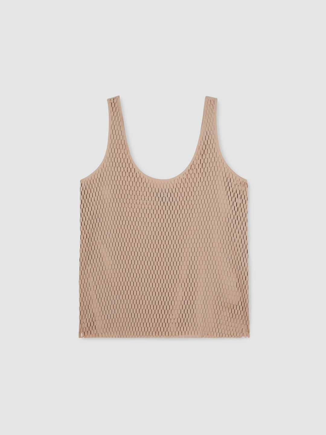 Reiss | Atelier Laser-Cut Vest Top in Taupe