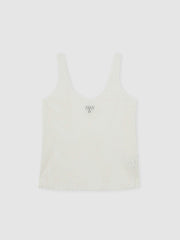 Reiss | Atelier Laser-Cut Vest Top in Cream