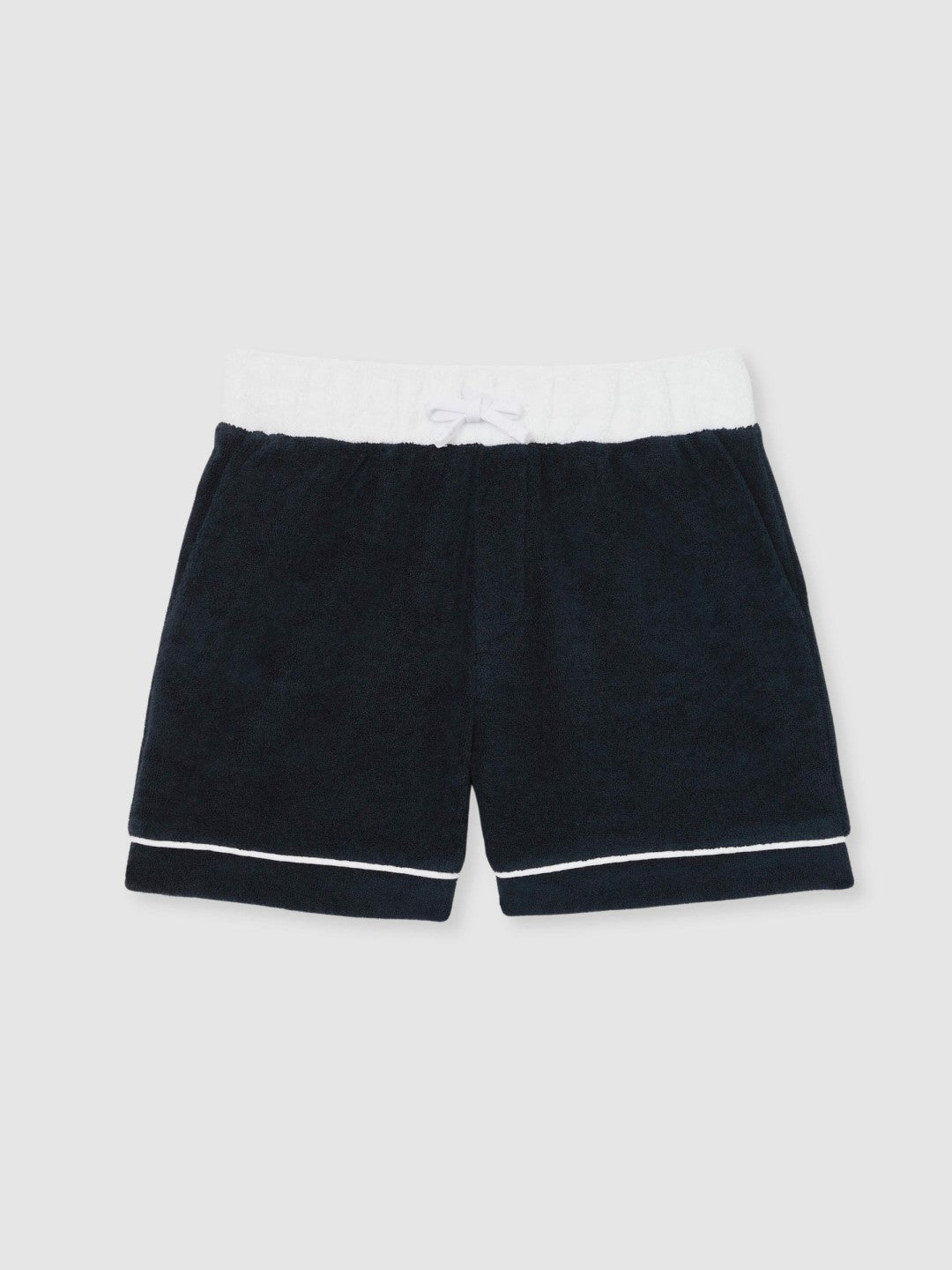 Reiss | 3-9 yrs Velour Colour-Block Shorts in Blue Multi