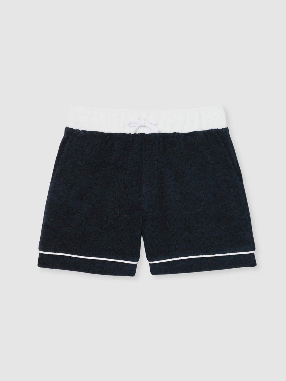 Reiss | 3-9 yrs Velour Colour-Block Shorts in Blue Multi