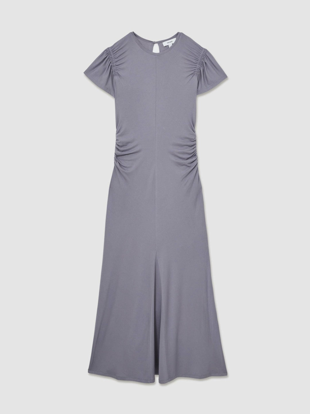 Reiss | Modal Blend Ruched Jersey Dress in Grey