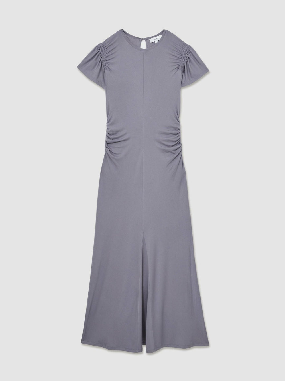 Reiss | Modal Blend Ruched Jersey Dress in Grey