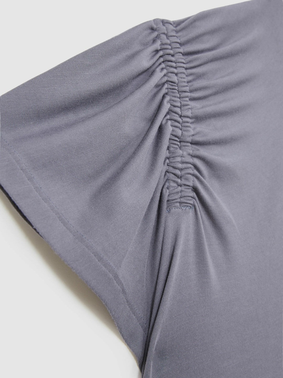 Reiss | Modal Blend Ruched Jersey Dress in Grey