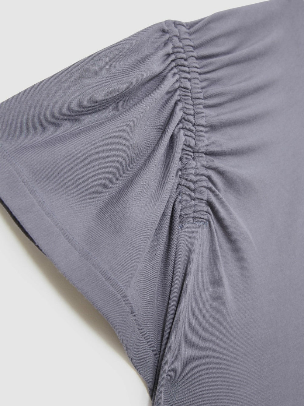 Reiss | Modal Blend Ruched Jersey Dress in Grey