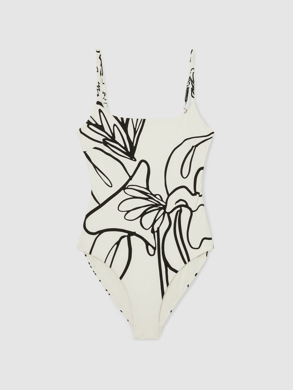 Reiss | | NYBG Floral Graffiti Swimsuit in Ivory