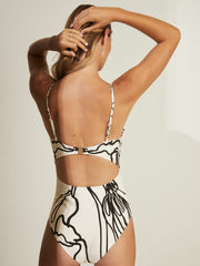 Reiss | | NYBG Floral Graffiti Swimsuit in Ivory