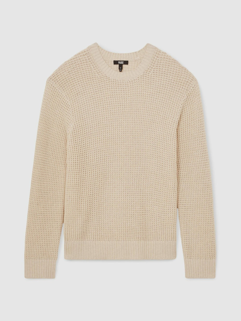 Reiss | Paige Cotton Waffle-Knit Sweater in Natural