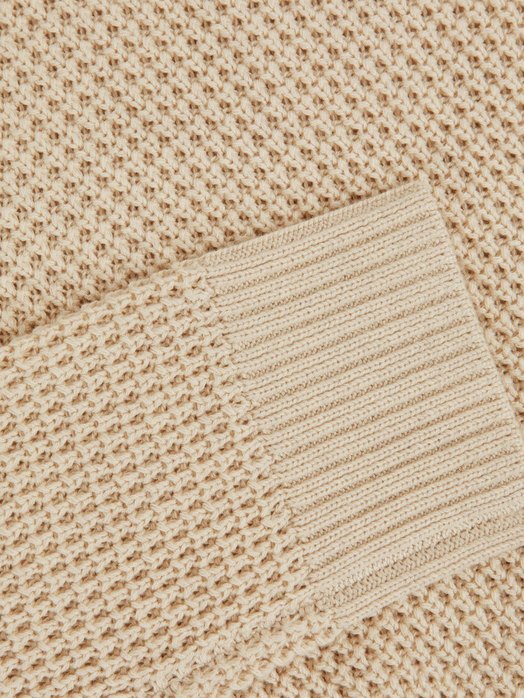 Reiss | Paige Cotton Waffle-Knit Sweater in Natural