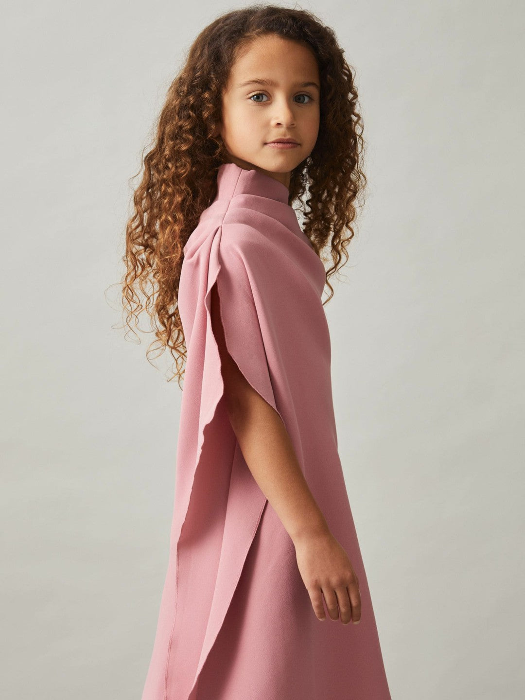Reiss | 4-9 yrs One-Shoulder Draped Dress in Pink