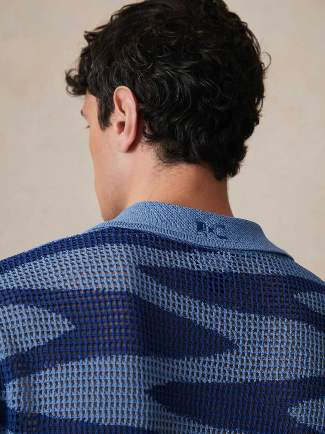 Reiss | | Ché Wave Crochet Shirt in Blue
