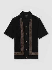 Reiss | | Ché Beaded Crochet Shirt in Black