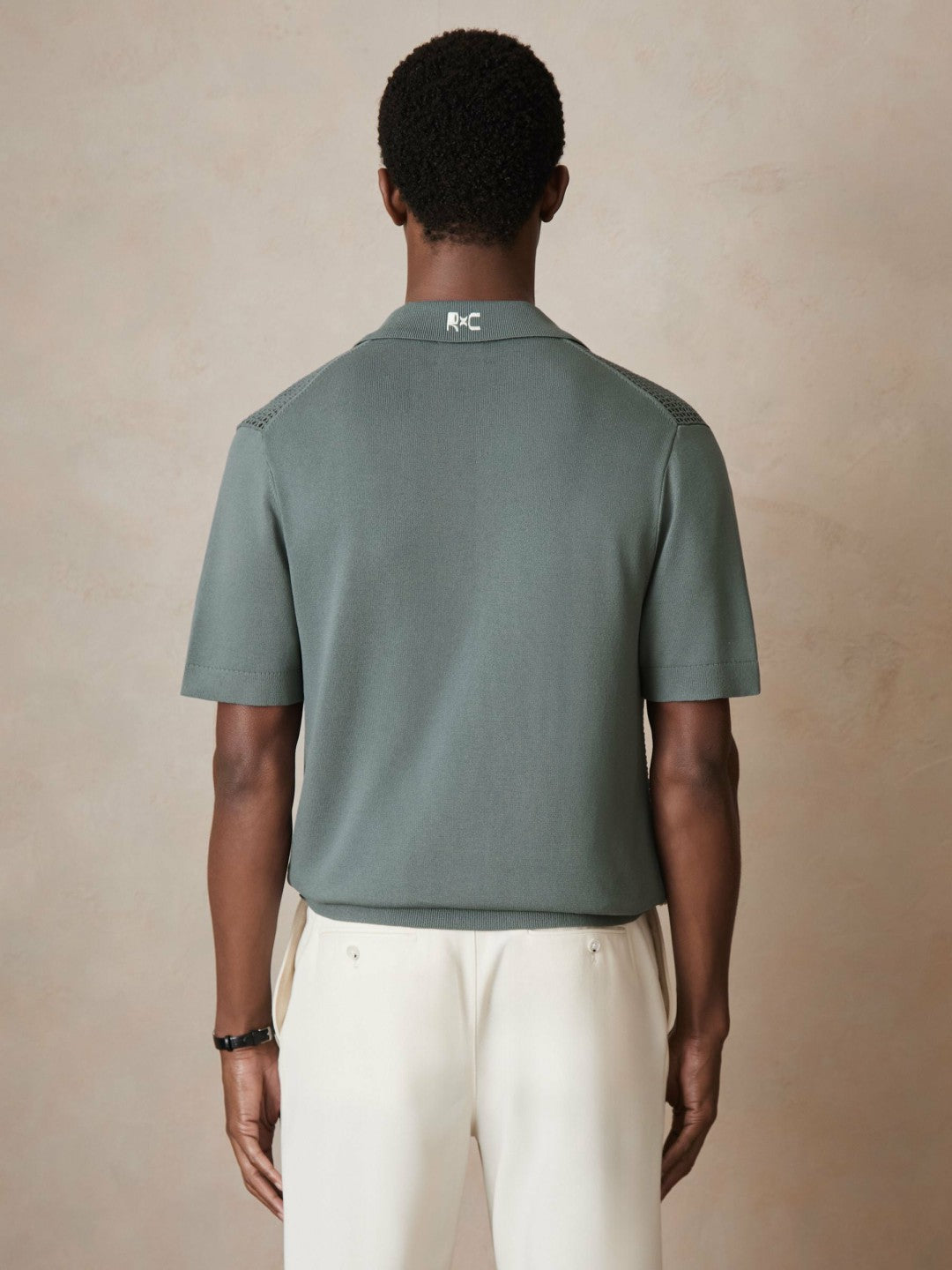 Reiss | | Ché Beaded Crochet Shirt in Sage