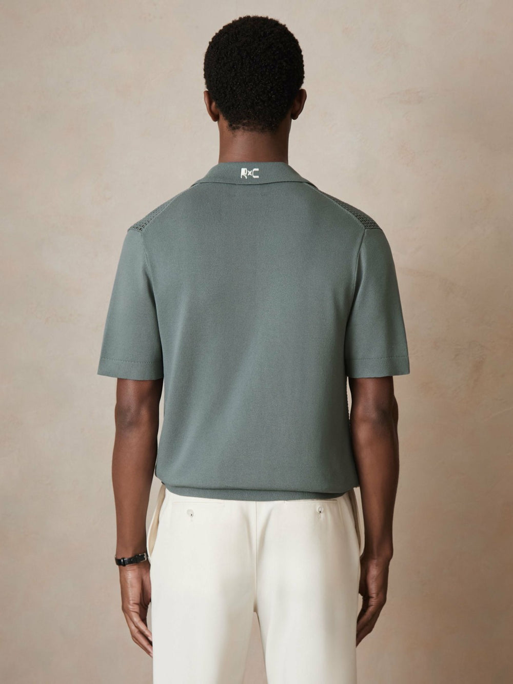 Reiss | | Ché Beaded Crochet Shirt in Sage