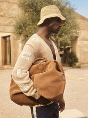Reiss | | Ché Motif-Embroidered Cardigan in Camel