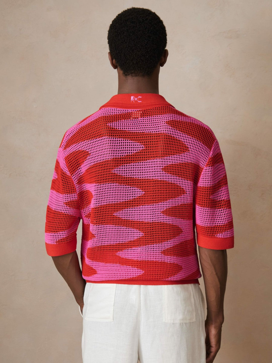 Reiss | | Ché Wave Crochet Shirt in Pink
