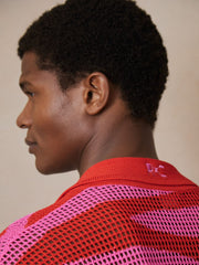 Reiss | | Ché Wave Crochet Shirt in Pink