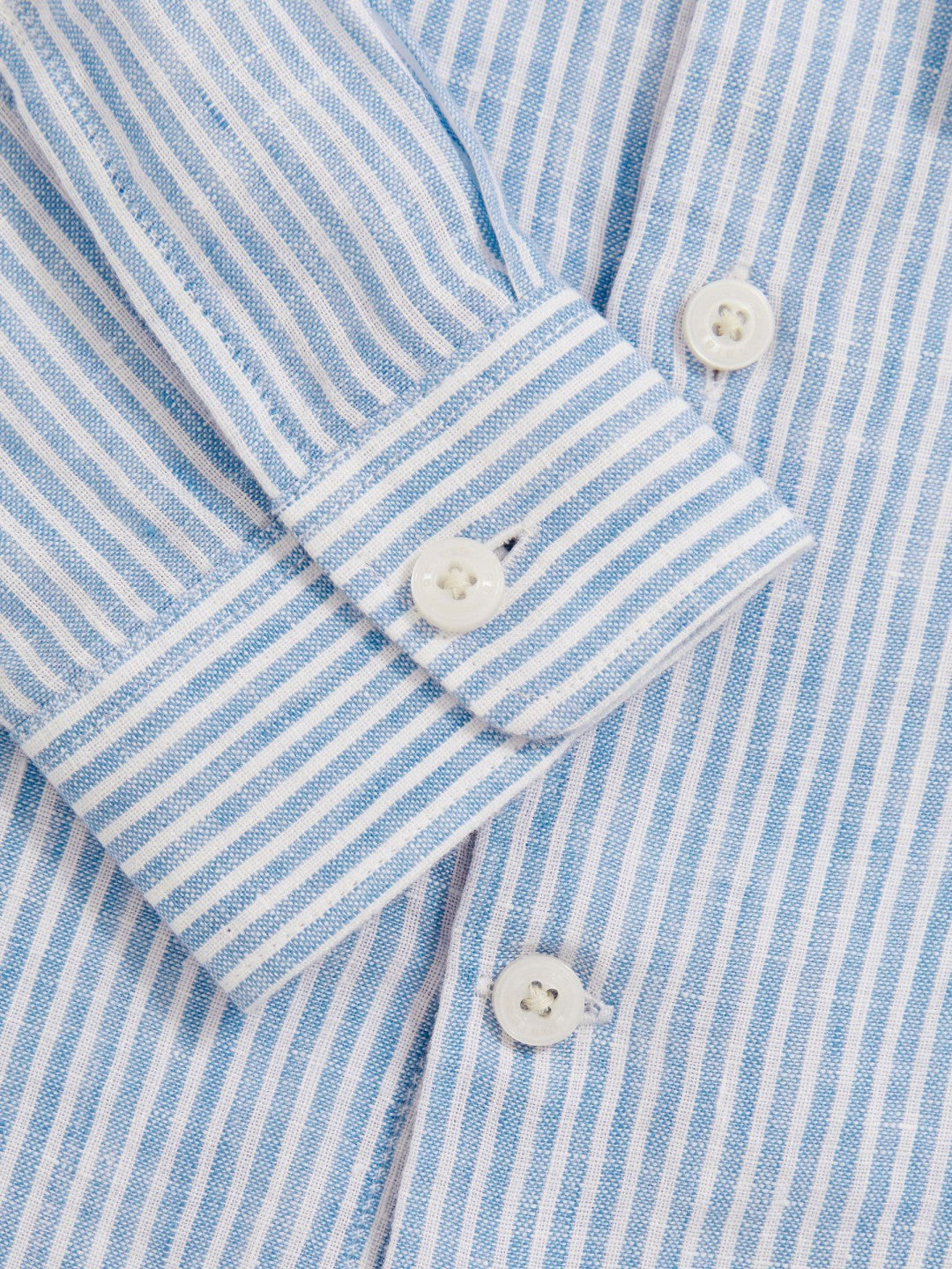 Reiss | 13-14 yrs Linen Cutaway Collar Shirt in Blue/White Stripe