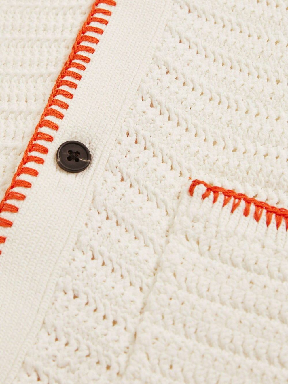 Reiss | 9-13 yrs McLaren F1 Team Crochet Shirt in Off White/Orange