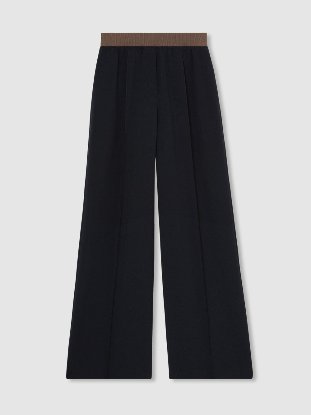 Reiss | Petite Wide-Leg Elasticated-Waist Trousers in Navy