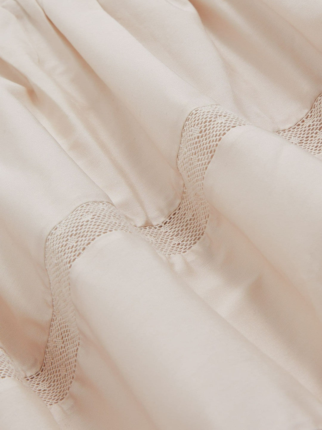 Reiss | Shirred Ruffle Hem Mini Dress in Neutral