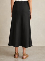 Reiss | Slip Midi Skirt in Black