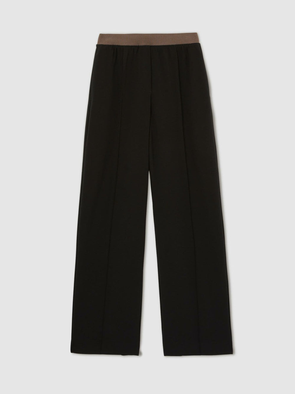 Reiss | Petite Wide-Leg Elasticated-Waist Trousers in Black